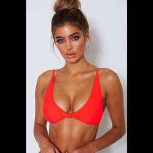 White fox boutique coral swimsuit set